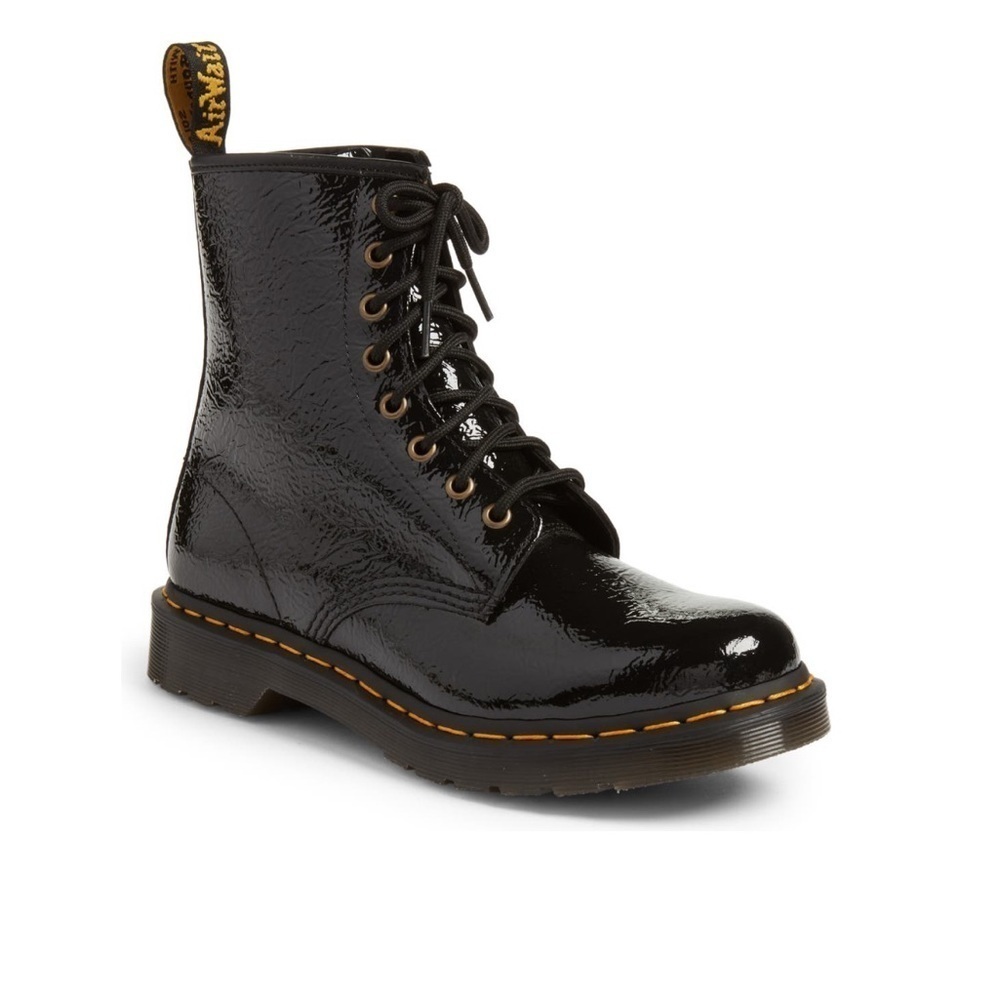 Dr. Martens Black Patent 8-Eye Combat Boots